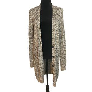 Vince Knit Cardigan XS Gray Longline Lightweight Spring Soft Gray Costal